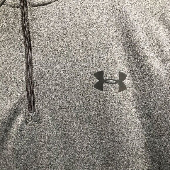 Under Armour 1/4 Zip Pullover Mens S Long Sleeve T Shirt Gray Coldgear Loose - Picture 7 of 12
